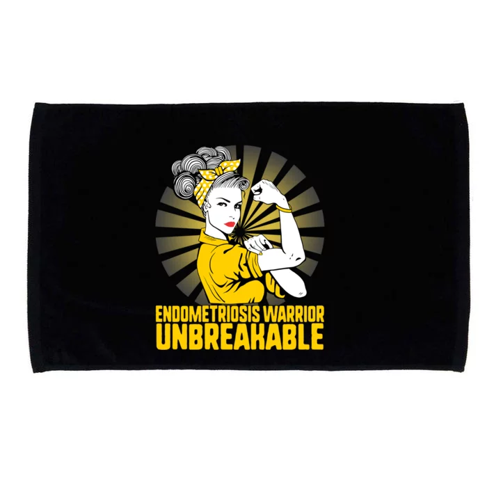 Endometriosis Warrior Unbreakable Endometriosis Awareness Meaningful Gift Microfiber Hand Towel