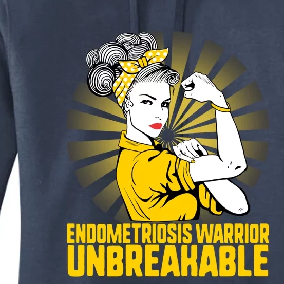 Endometriosis Warrior Unbreakable Endometriosis Awareness Meaningful Gift Women's Pullover Hoodie