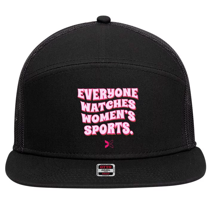 Everyone Watches Women Sports 7 Panel Mesh Trucker Snapback Hat