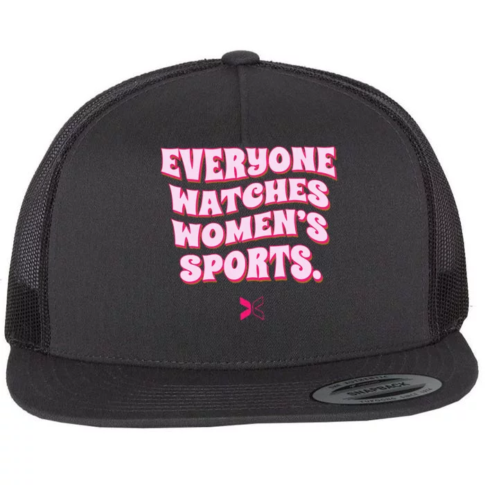 Everyone Watches Women Sports Flat Bill Trucker Hat