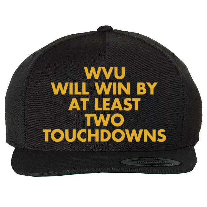 Eerrational Wvu Will Win By At Least Two Touchdowns Wool Snapback Cap