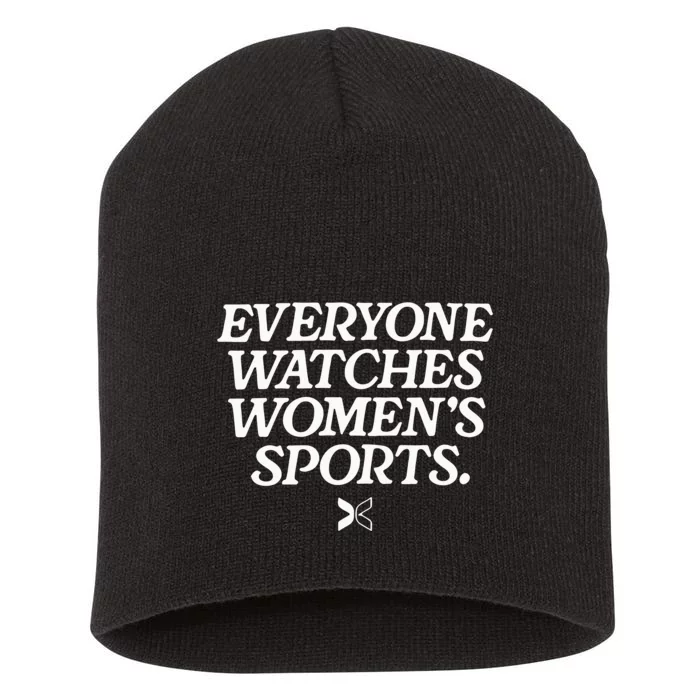 Everyone Watches Women’S Sports Short Acrylic Beanie