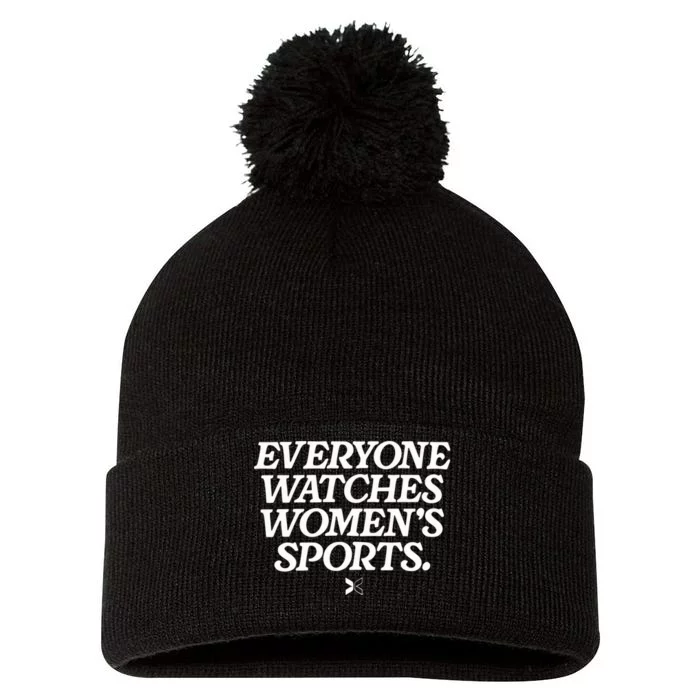 Everyone Watches Women’S Sports Pom Pom 12in Knit Beanie