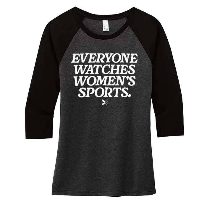 Everyone Watches Women’S Sports Women's Tri-Blend 3/4-Sleeve Raglan Shirt