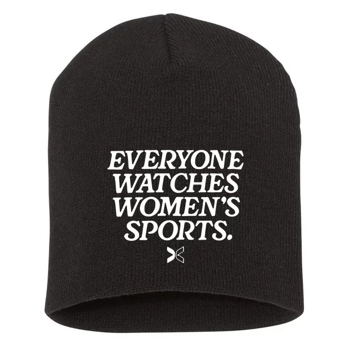 Everyone Watches Women’S Sports Short Acrylic Beanie