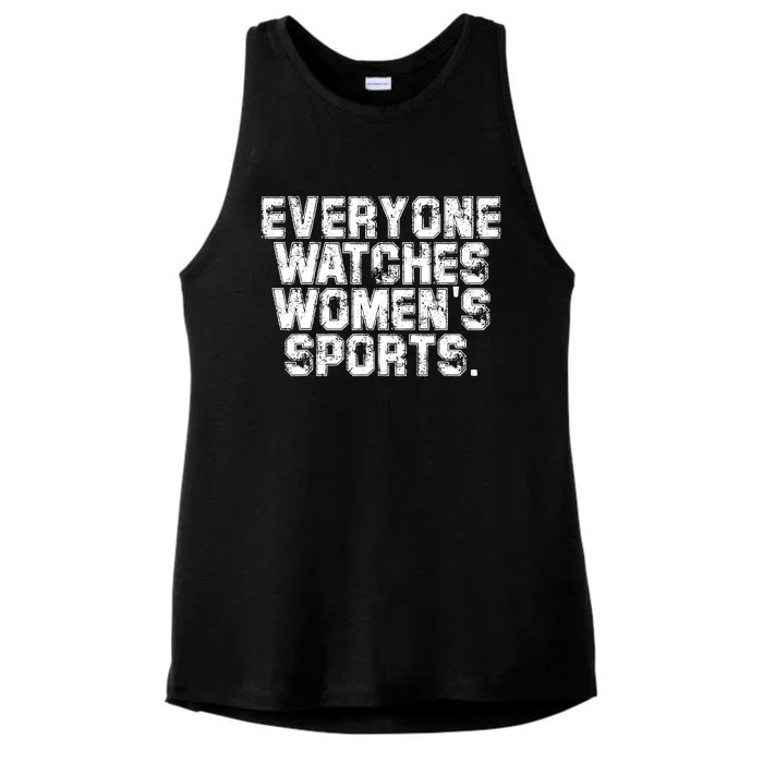 Everyone Watches Women Sports Adult Ladies Tri-Blend Wicking Tank