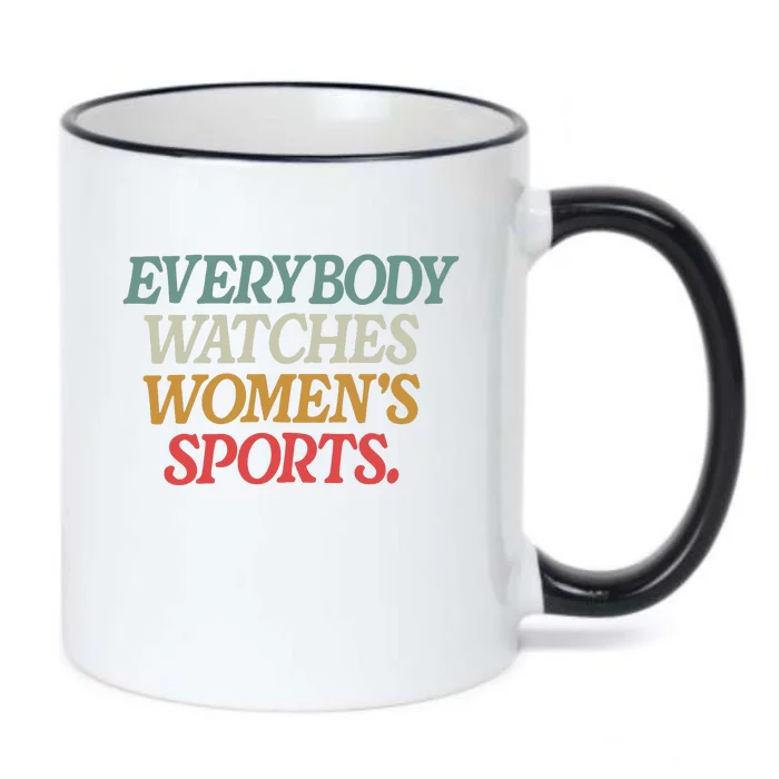 Everybody Watches Women Sports Female Athlete Feminist Black Color Changing Mug