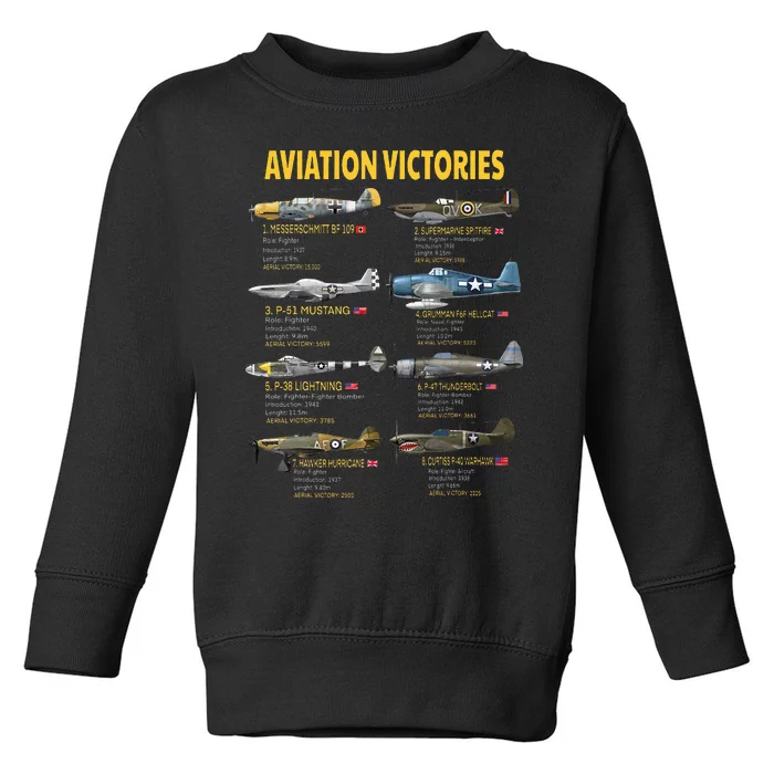 Eight Wwii Warbirds Most Aerial Victories Messerschmitt Toddler Sweatshirt