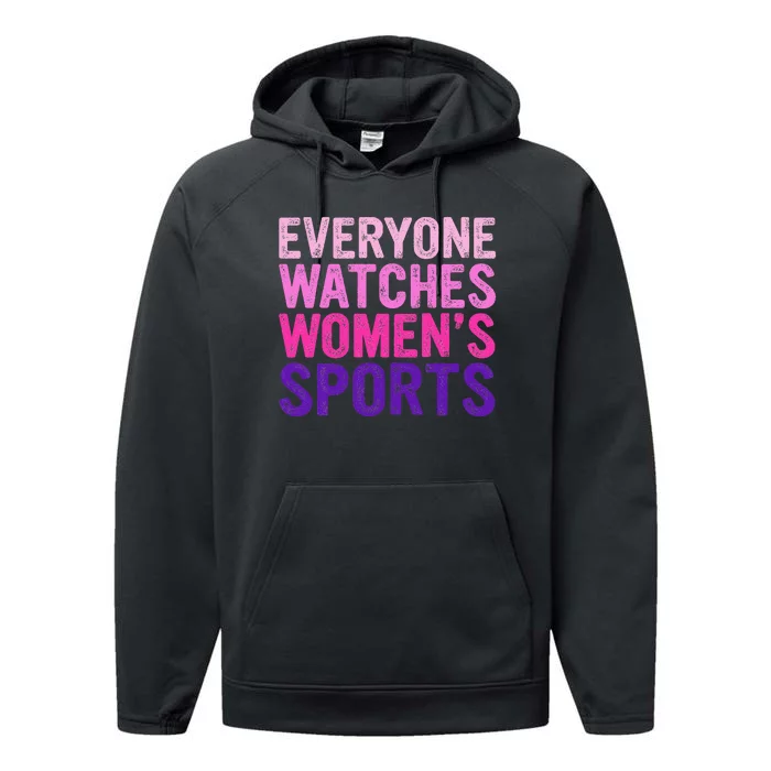 Everyone Watches Women Sports Support Performance Fleece Hoodie