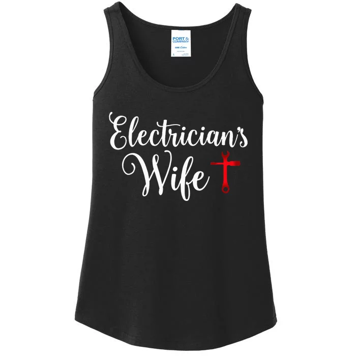 Electricians Wife who loves Funny Electrician Husband Ladies Essential Tank