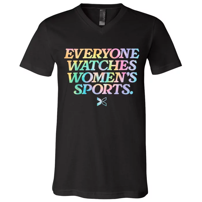 Everyone Watches Women’S Sports V-Neck T-Shirt