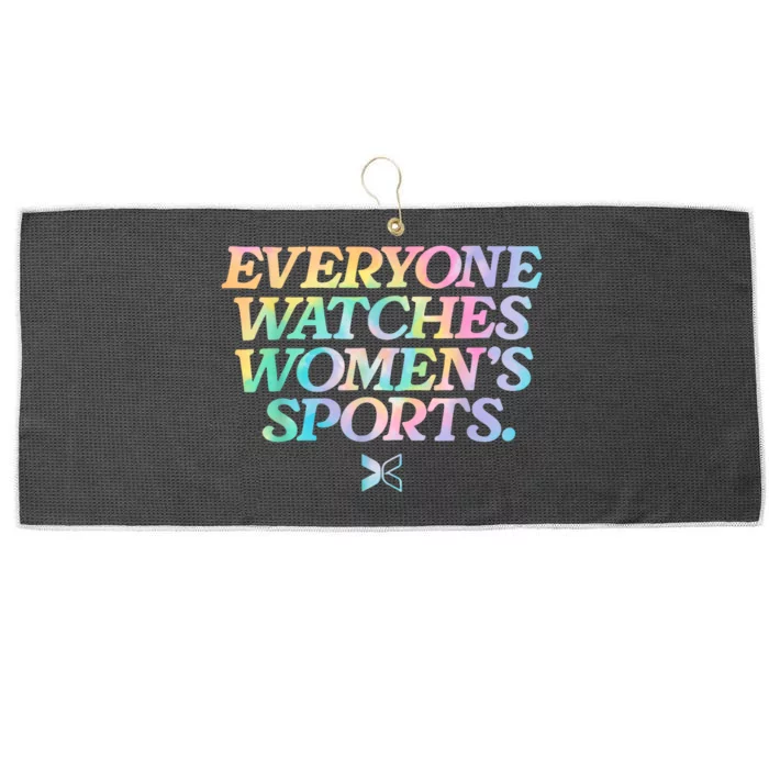 Everyone Watches Women’S Sports Large Microfiber Waffle Golf Towel