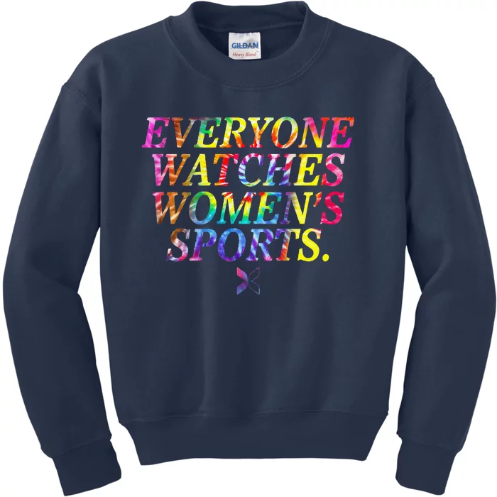 Everyone Watches Women Sports Funny Sports Kids Sweatshirt