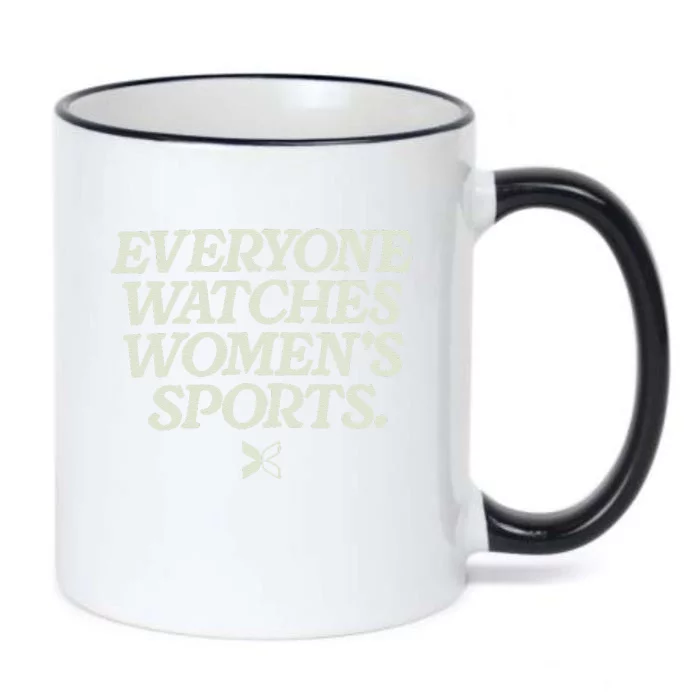 Everyone Watches Women Sports Black Color Changing Mug