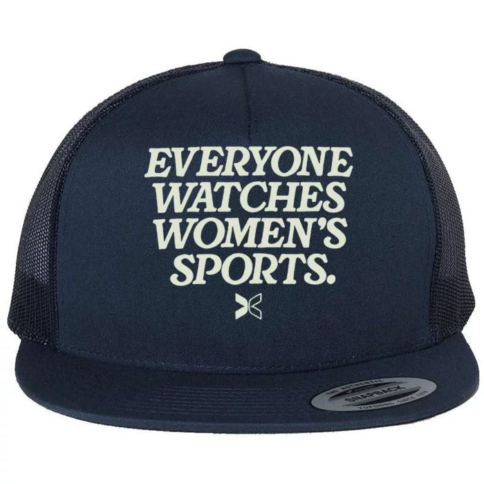 Everyone Watches Women Sports Flat Bill Trucker Hat