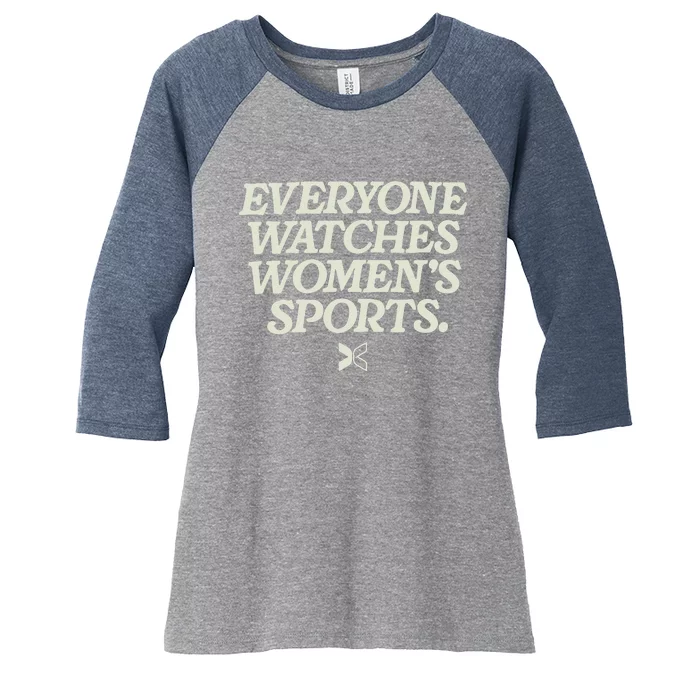 Everyone Watches Women Sports Women's Tri-Blend 3/4-Sleeve Raglan Shirt