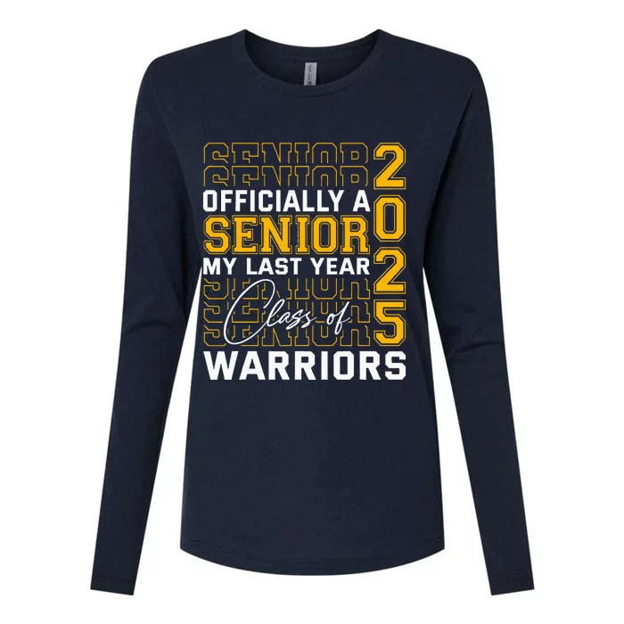 Eastern Wayne Warriors Officially A Senior Class Of 2025 Hs Womens Cotton Relaxed Long Sleeve T-Shirt