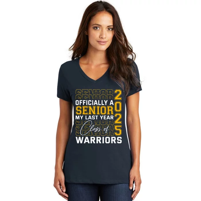 Eastern Wayne Warriors Officially A Senior Class Of 2025 Hs Women's V-Neck T-Shirt