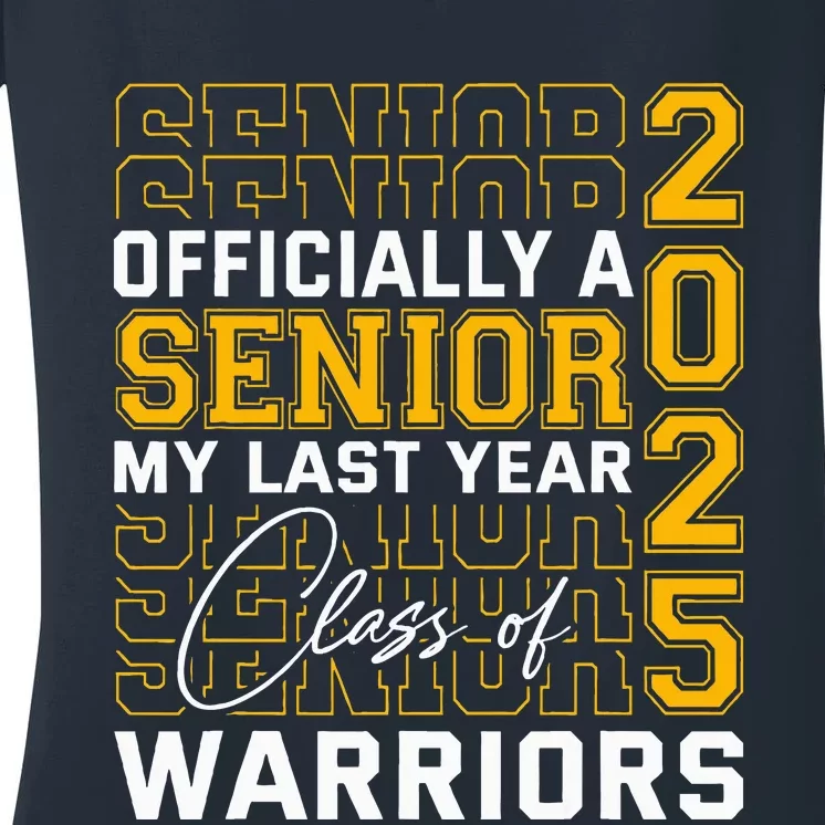 Eastern Wayne Warriors Officially A Senior Class Of 2025 Hs Women's V-Neck T-Shirt