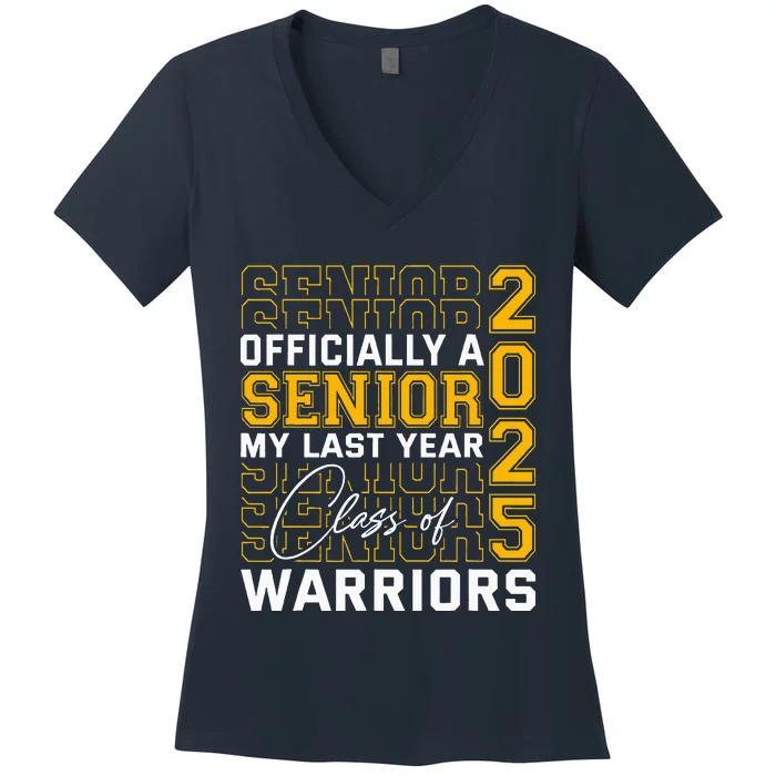 Eastern Wayne Warriors Officially A Senior Class Of 2025 Hs Women's V-Neck T-Shirt