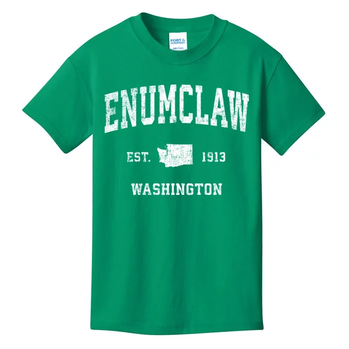 Enumclaw Washington Wa Vintage Sports Kids T-Shirt