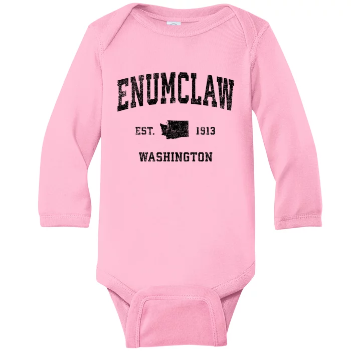 Enumclaw Washington Wa Vintage Sports Baby Long Sleeve Bodysuit