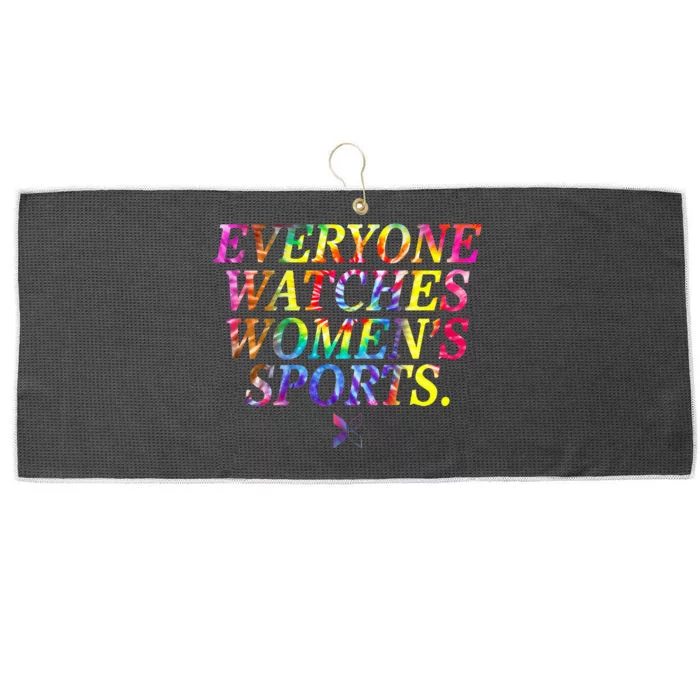 Everyone Watches Women Sports Large Microfiber Waffle Golf Towel