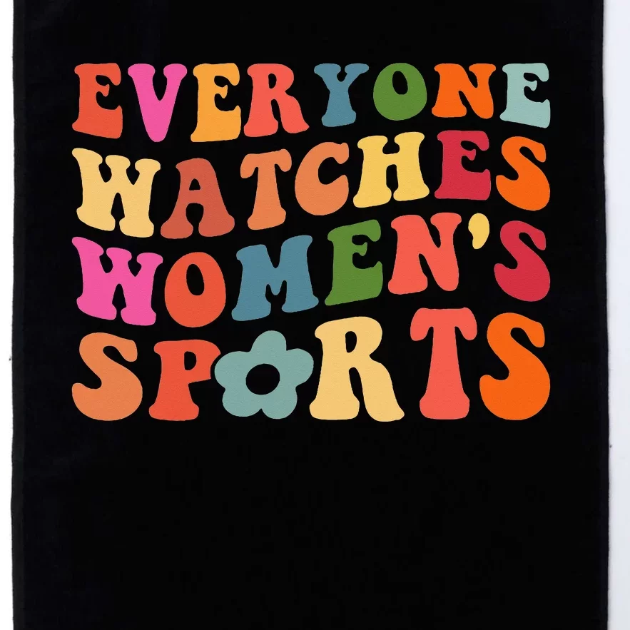 Everyone Watches Women Sports Retro Feminist Platinum Collection Golf Towel