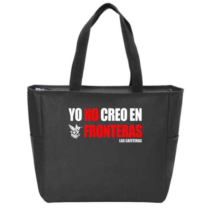 Ellison Wear Yo No Creo En Fronteras Zip Tote Bag