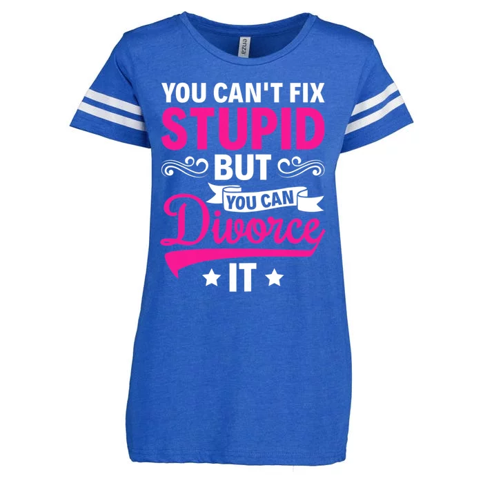 Ex Wife You Cant Fix Stupid But You Can Divorce It Enza Ladies Jersey Football T-Shirt