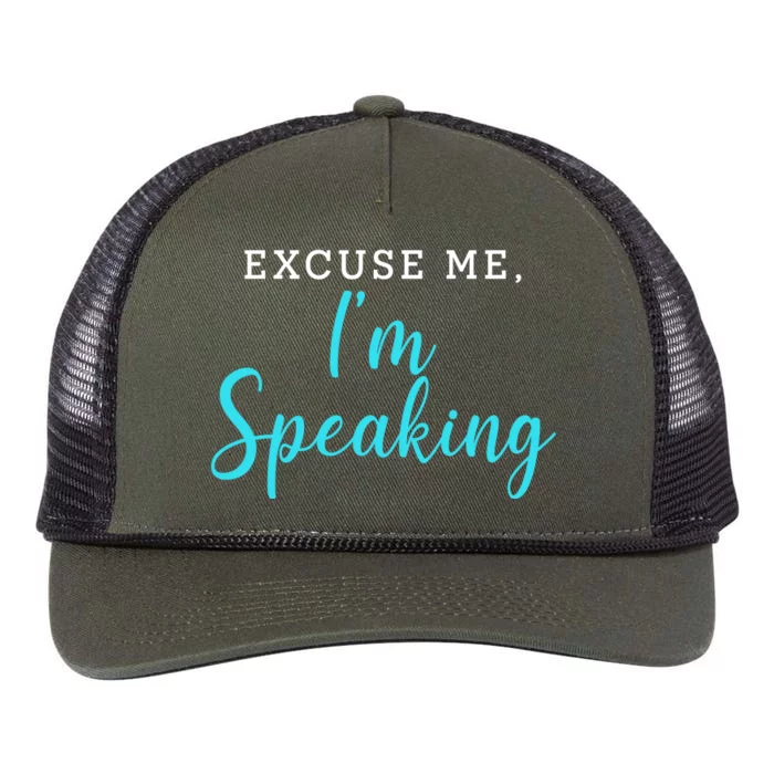 Excuse Me I'm Speaking Kamala Harris Quote Vice President Debate Retro Rope Trucker Hat Cap