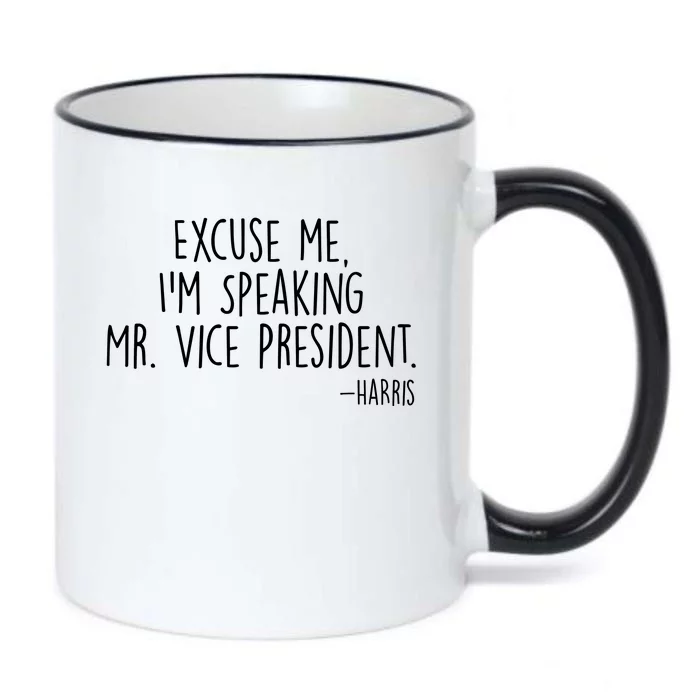 Excuse Me I'm Speaking Mr Vice President Kamala Harris Debate Black Color Changing Mug