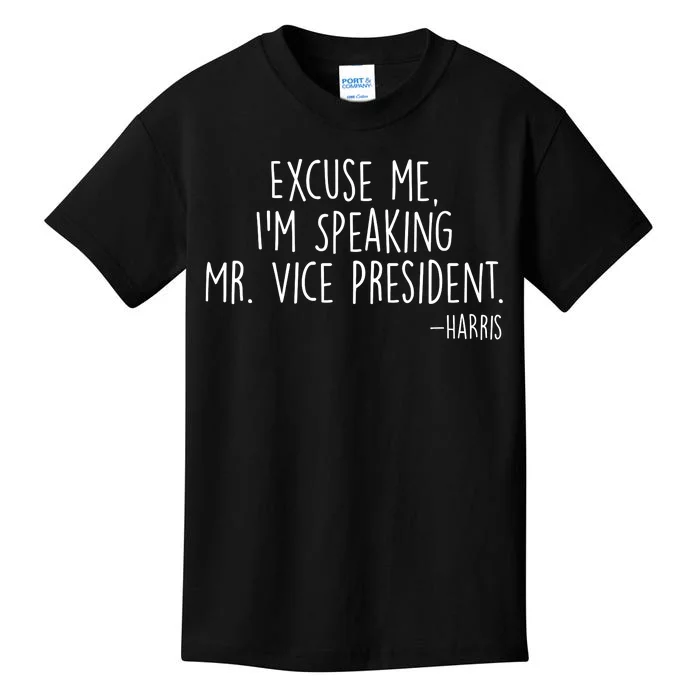 Excuse Me I'm Speaking Mr Vice President Kamala Harris Debate Kids T-Shirt