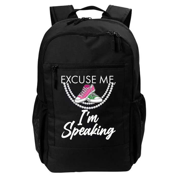 Excuse Me I'm Speaking Pearls and Converse Kamala Harris AKA Daily Commute Backpack