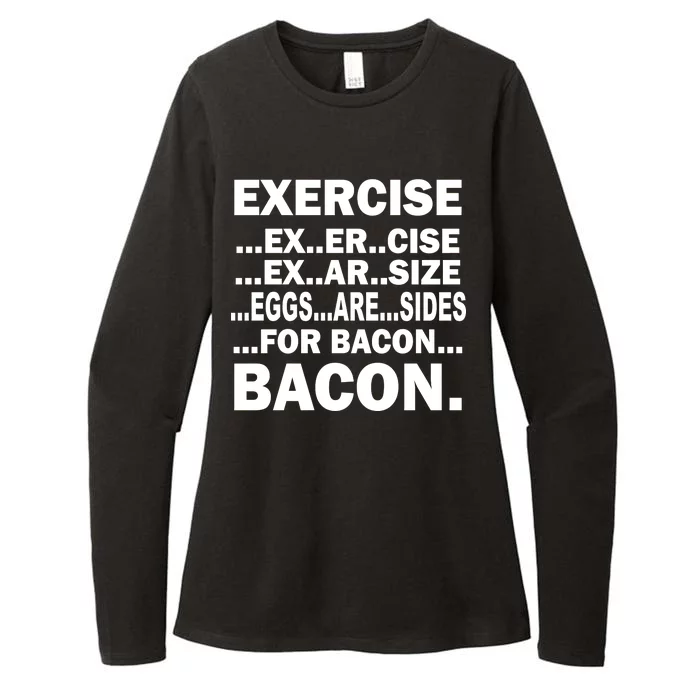 Exercise Eggs Are Sides For Bacon Womens CVC Long Sleeve Shirt