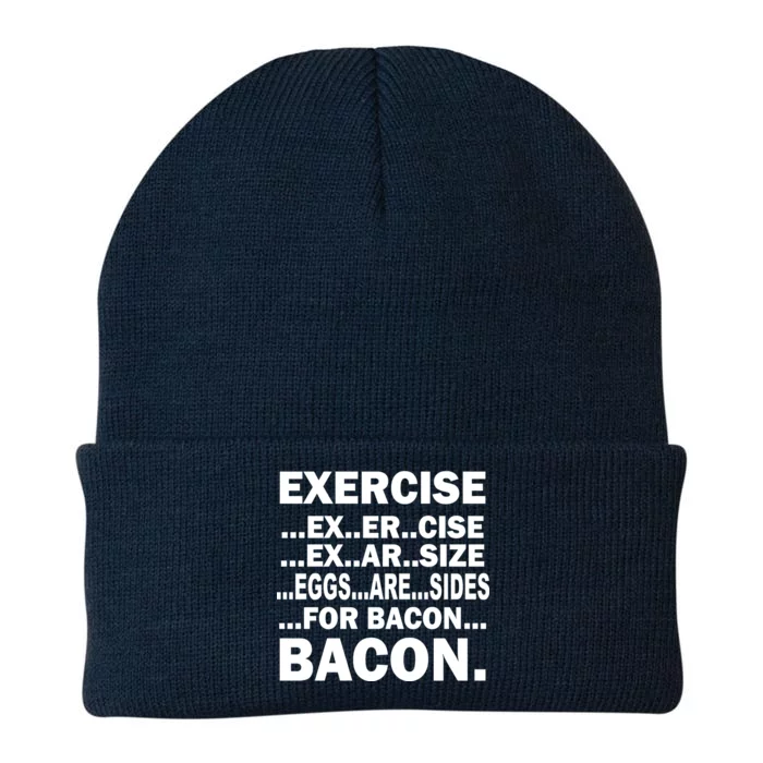 Exercise Eggs Are Sides For Bacon Knit Cap Winter Beanie