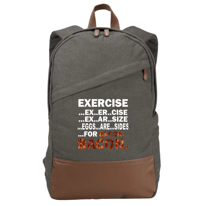 Exercise For Bacon Camouflage Cotton Canvas Backpack