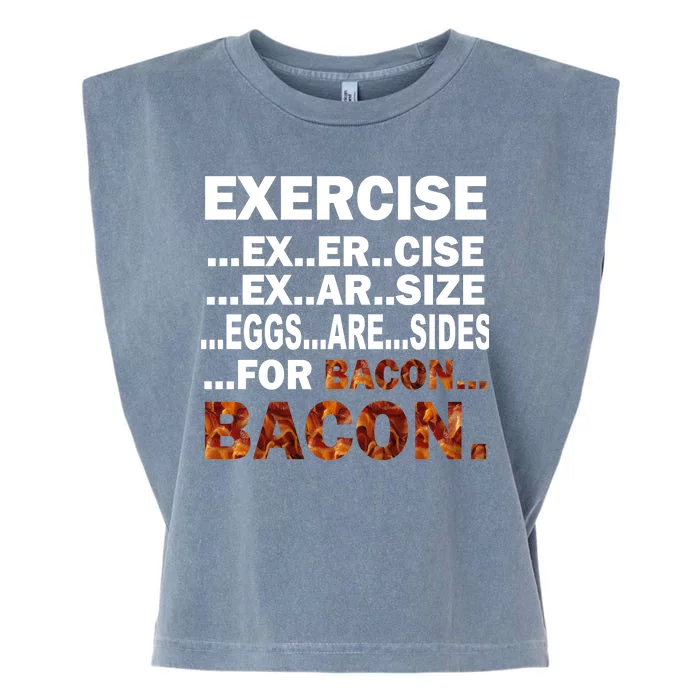 Exercise For Bacon Camouflage Garment-Dyed Women's Muscle Tee