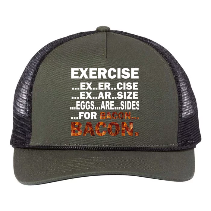 Exercise For Bacon Camouflage Retro Rope Trucker Hat Cap