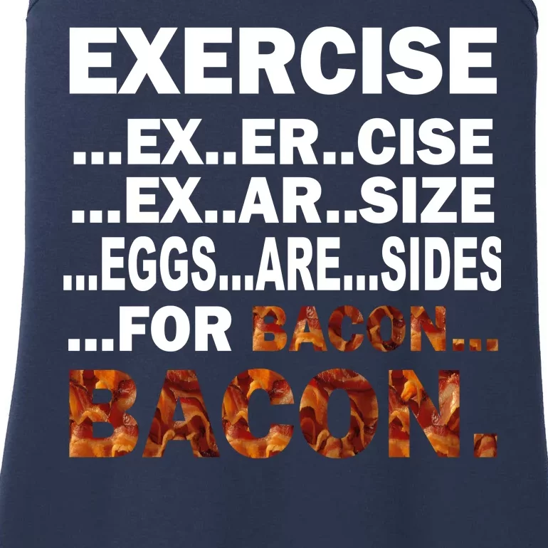 Exercise For Bacon Camouflage Ladies Essential Tank