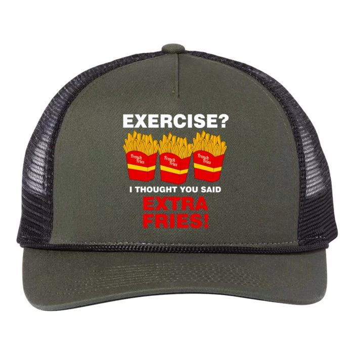 Exercise I Thought You Said French Fries Retro Rope Trucker Hat Cap