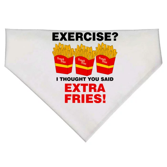 Exercise I Thought You Said French Fries USA-Made Doggie Bandana