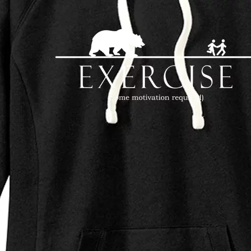 Exercise Some Motivation Required Running from Bear Women's Fleece Hoodie