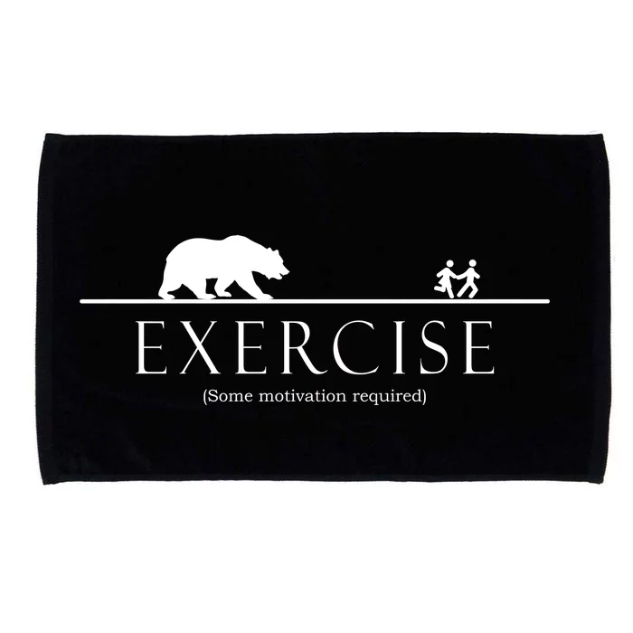 Exercise Some Motivation Required Running from Bear Microfiber Hand Towel