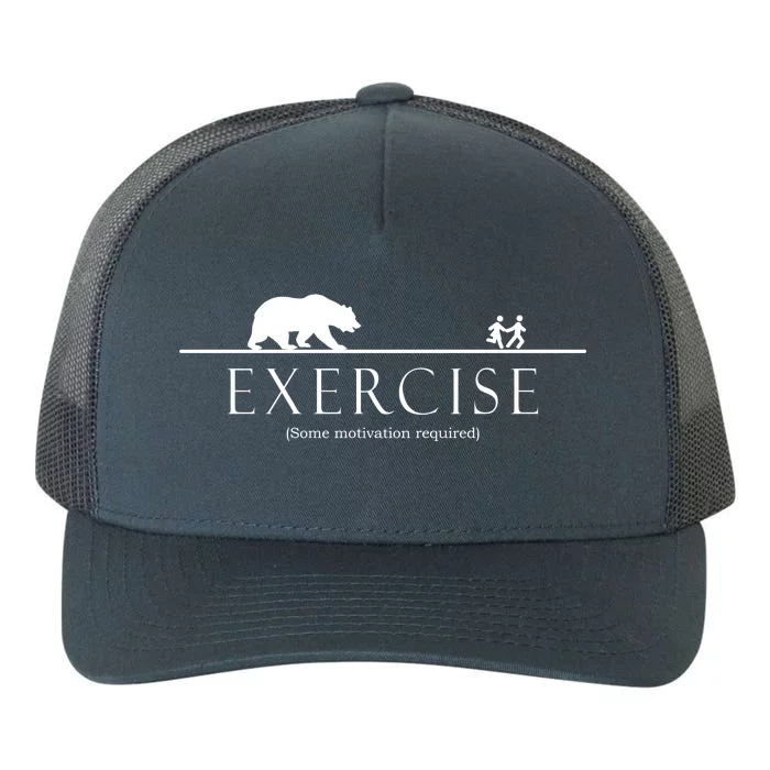 Exercise Some Motivation Required Running from Bear Yupoong Adult 5-Panel Trucker Hat