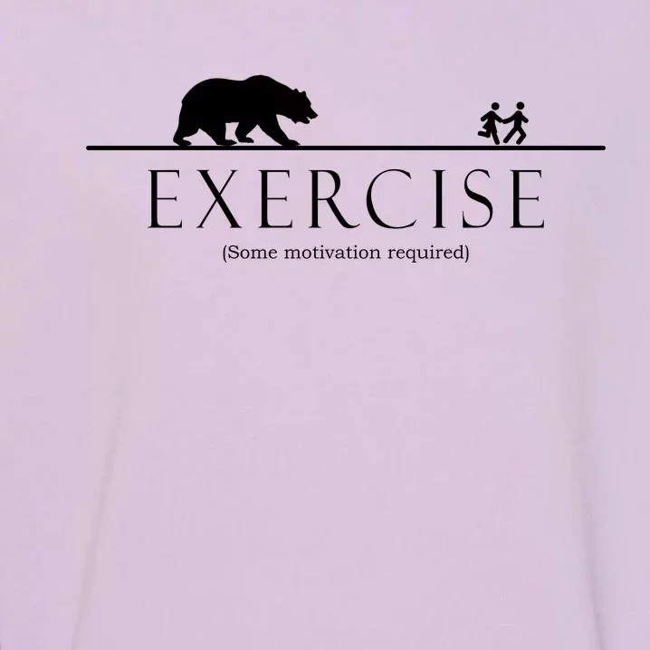 Exercise Some Motivation Required Running from Bear Garment-Dyed Sweatshirt