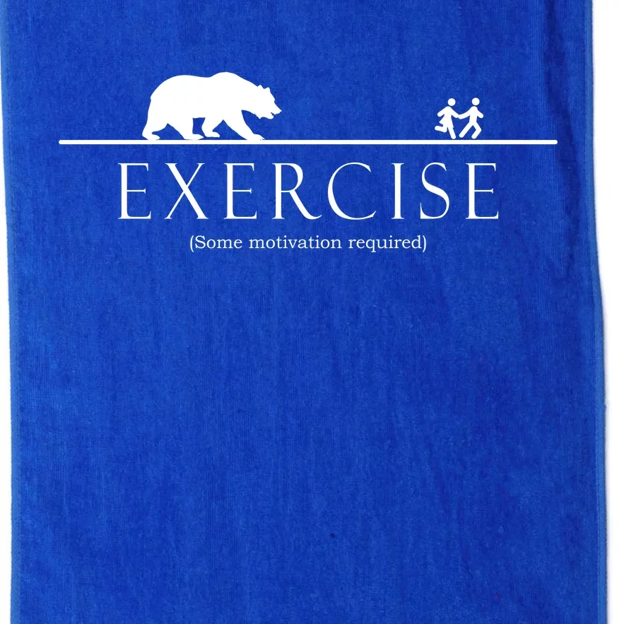 Exercise Some Motivation Required Running from Bear Platinum Collection Golf Towel