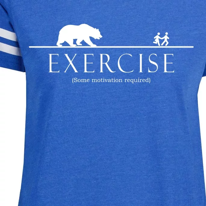 Exercise Some Motivation Required Running from Bear Enza Ladies Jersey Football T-Shirt