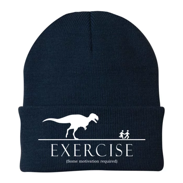 Exercise Some Motivation Required Running from T-Rex Knit Cap Winter Beanie