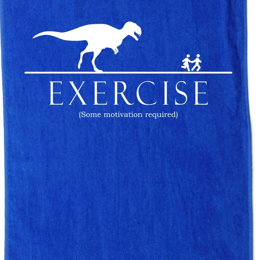 Exercise Some Motivation Required Running from T-Rex Platinum Collection Golf Towel